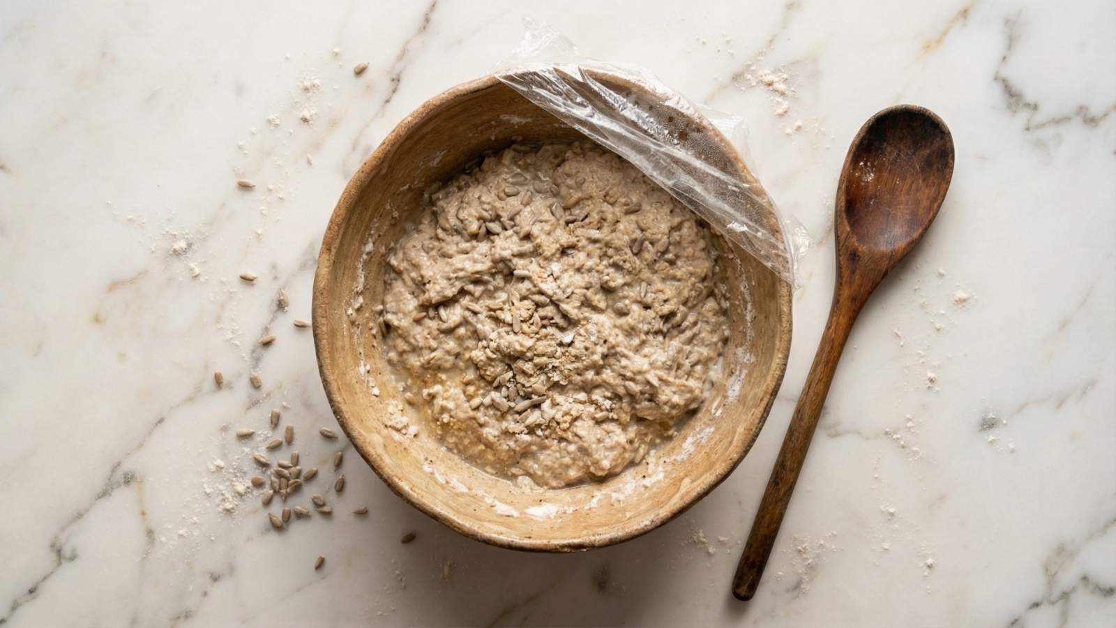 Chleb orkiszowy na zakwasie - jak zrobić, przepis, krok 2