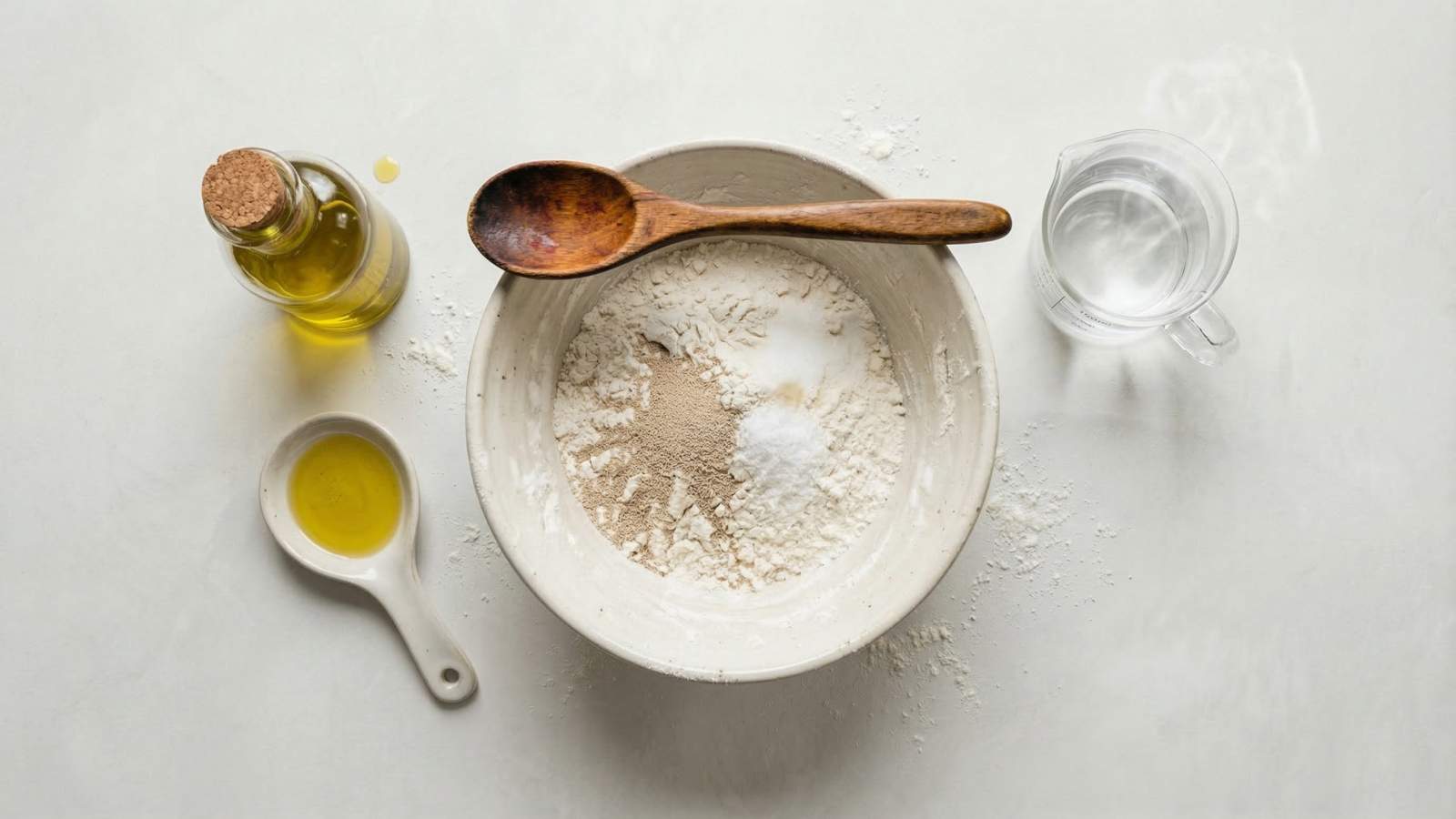 Szybkie ciasto na pizzę bez wyrastania - pizza w 30 minut - jak zrobić, przepis, krok 1