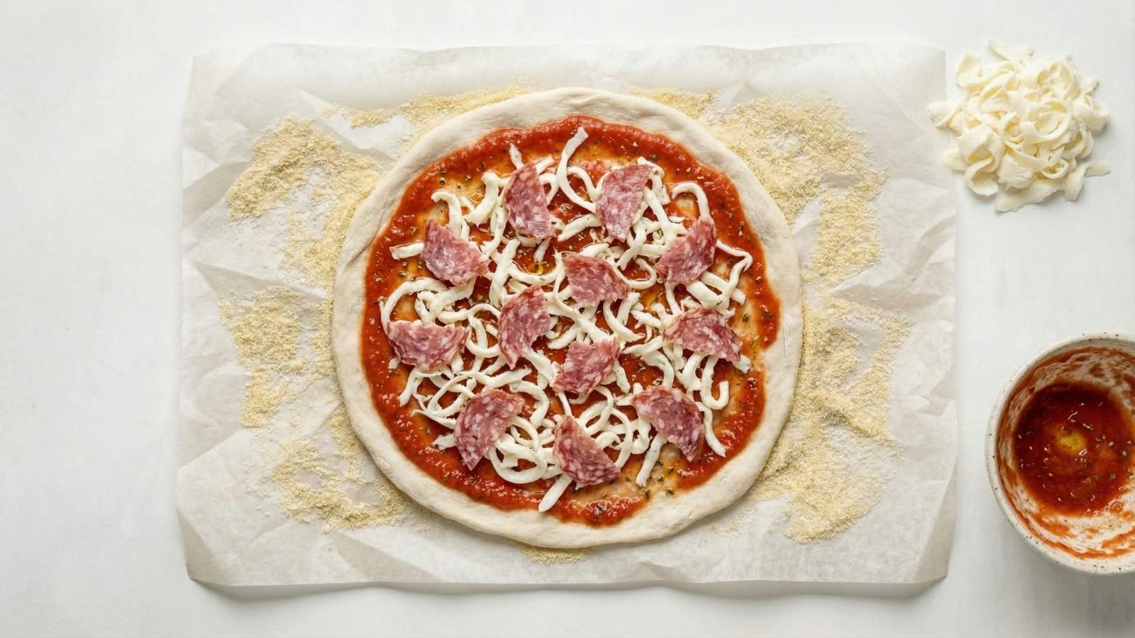 Szybkie ciasto na pizzę bez wyrastania - pizza w 30 minut - jak zrobić, przepis, krok 4